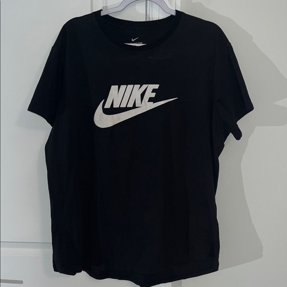Black Nike Big White swoosh SS Tee T shirt XXL Basketball